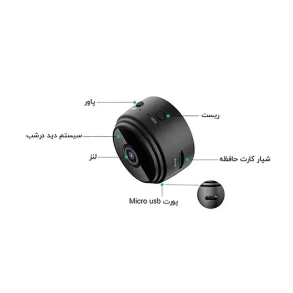 دوربین مداربسته تحت شبکه مدل SQT V380، دید در شب - تصویر 3